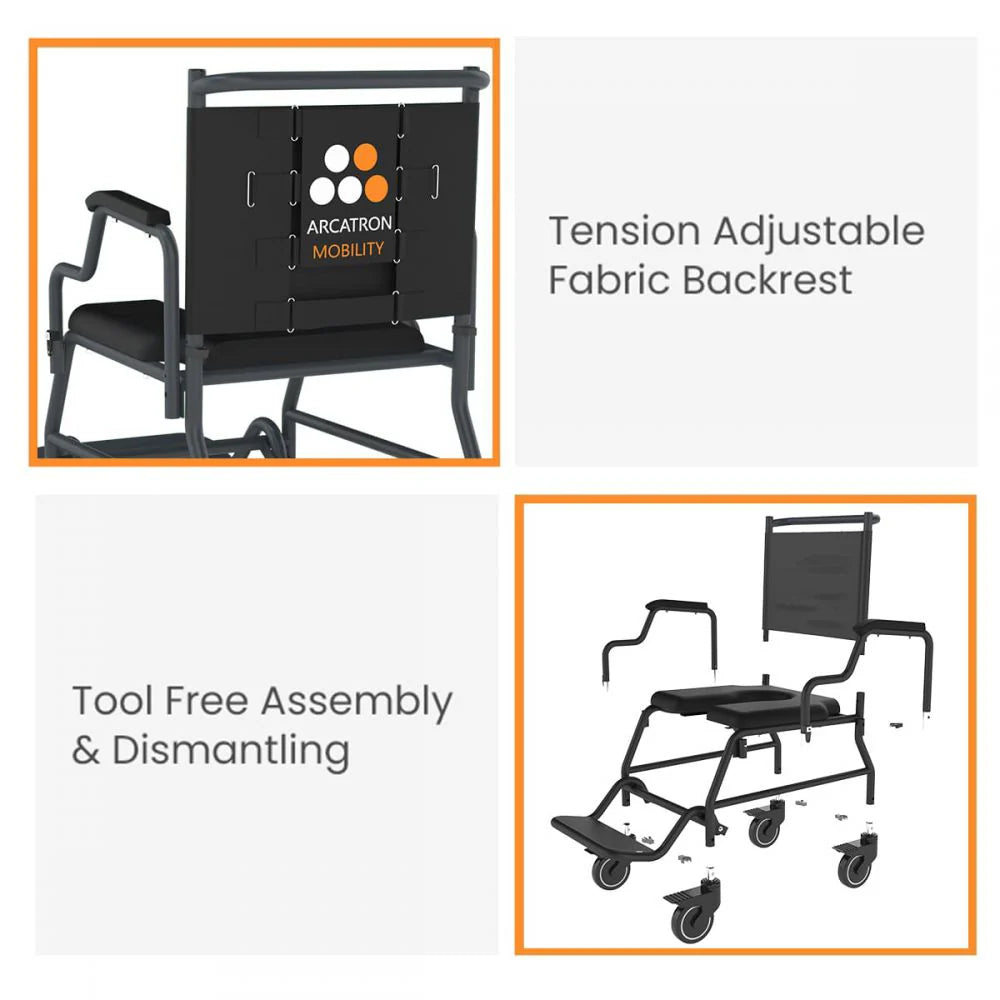 Frido - 2000 Commode Wheelchair (with Top Seat)
