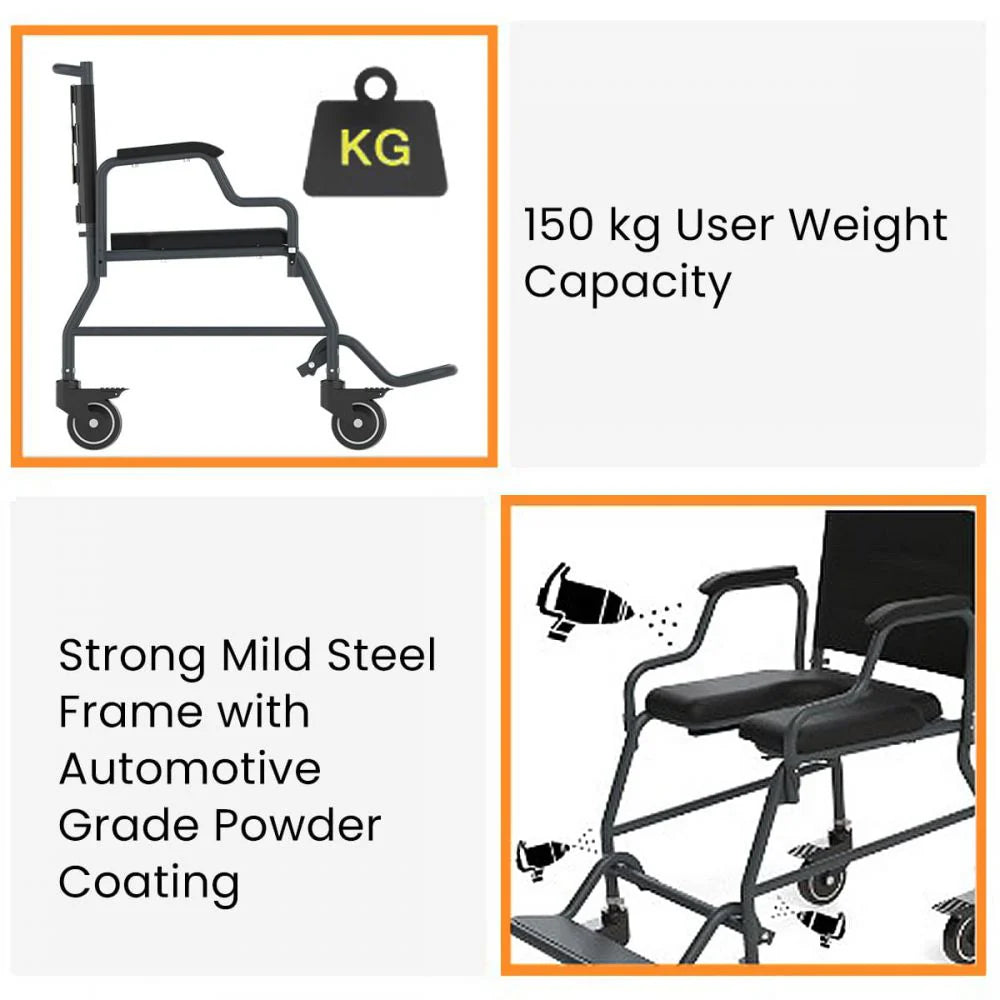 Frido - 2000 Commode Wheelchair (with Top Seat)
