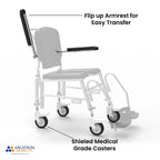 Prime SAS100 | Attendant Propelled Shower Commode Wheelchair