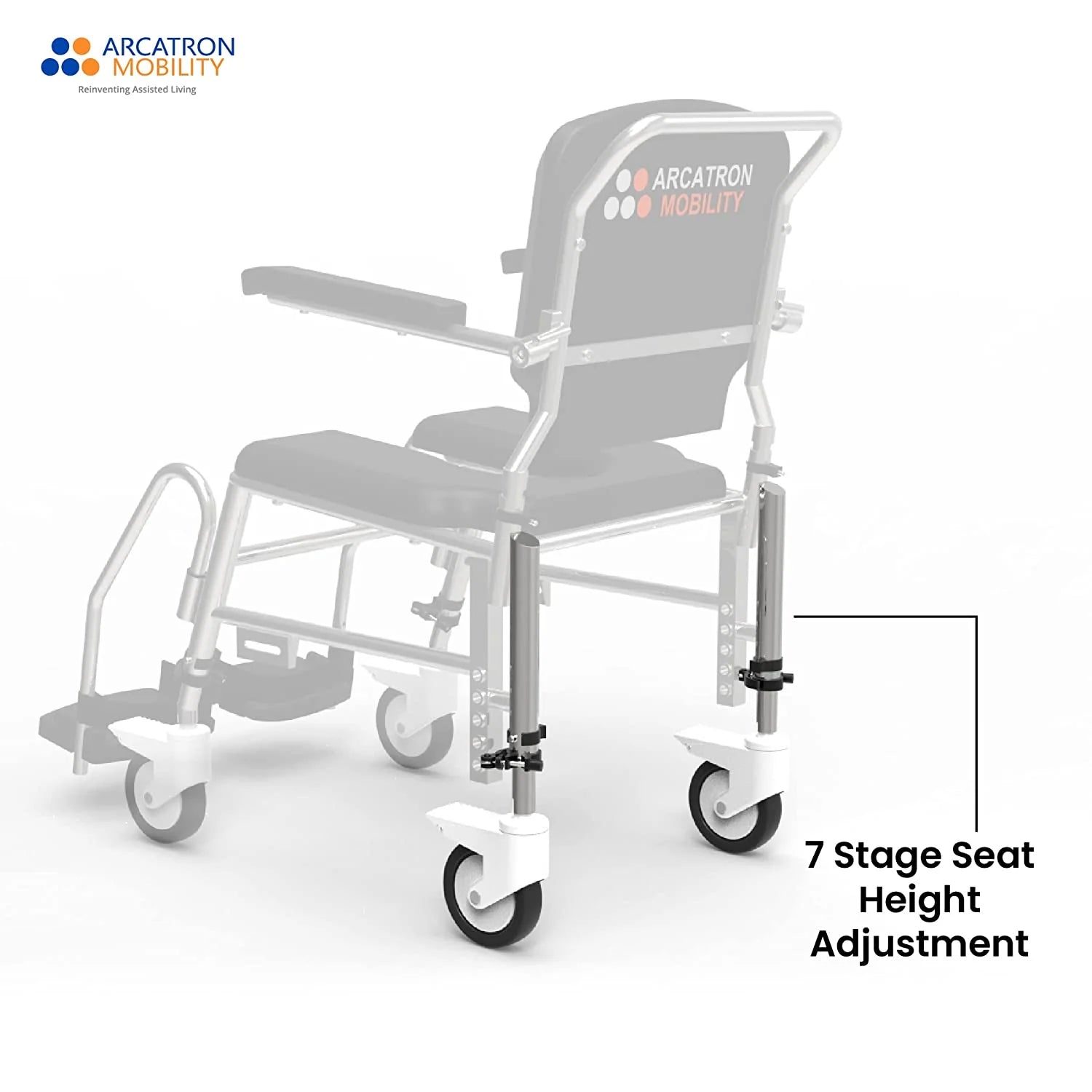Prime SAS100 | Attendant Propelled Shower Commode Wheelchair