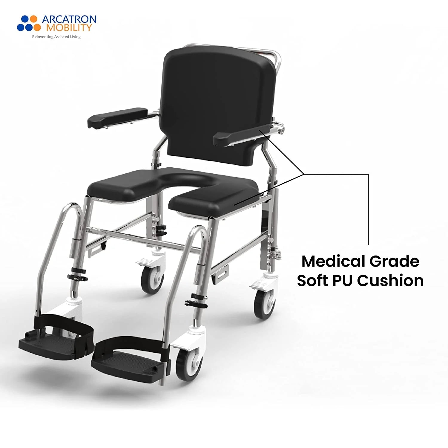 Prime SAS100 | Attendant Propelled Shower Commode Wheelchair