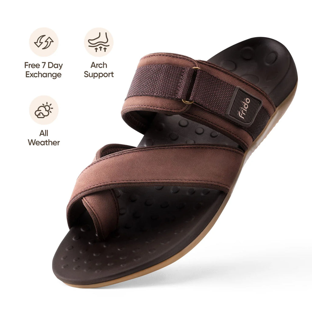 Frido Men's Orthotics Toe Ring Sandals