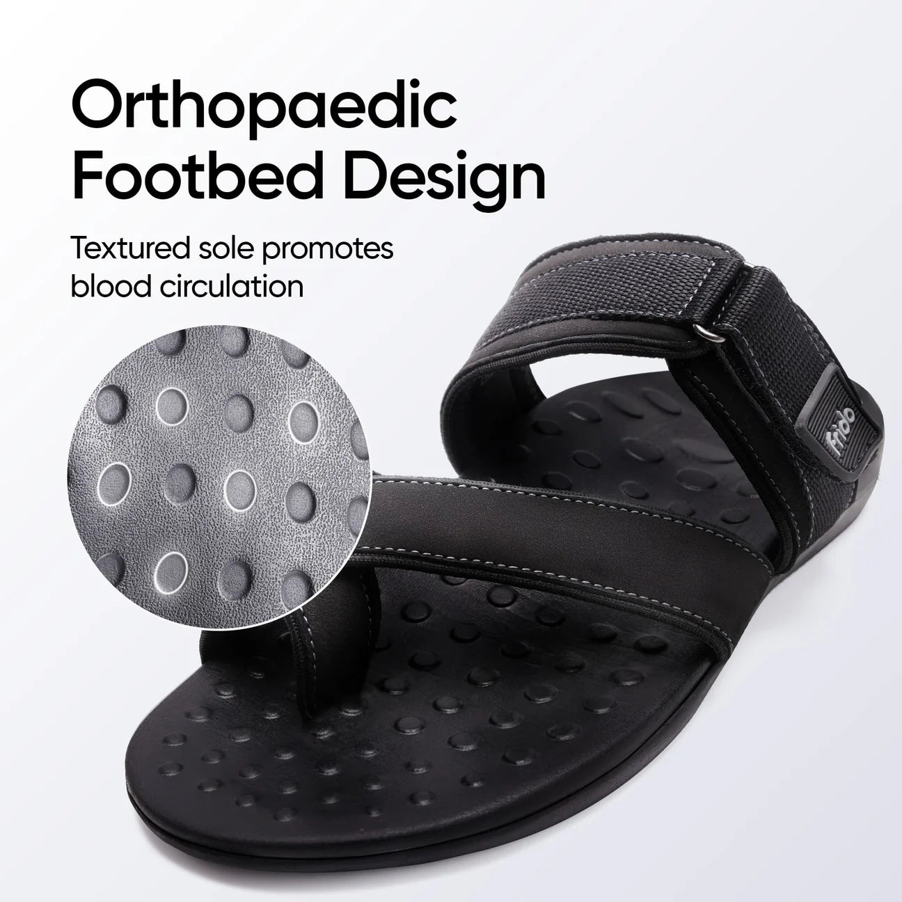 Frido Men's Orthotics Toe Ring Sandals