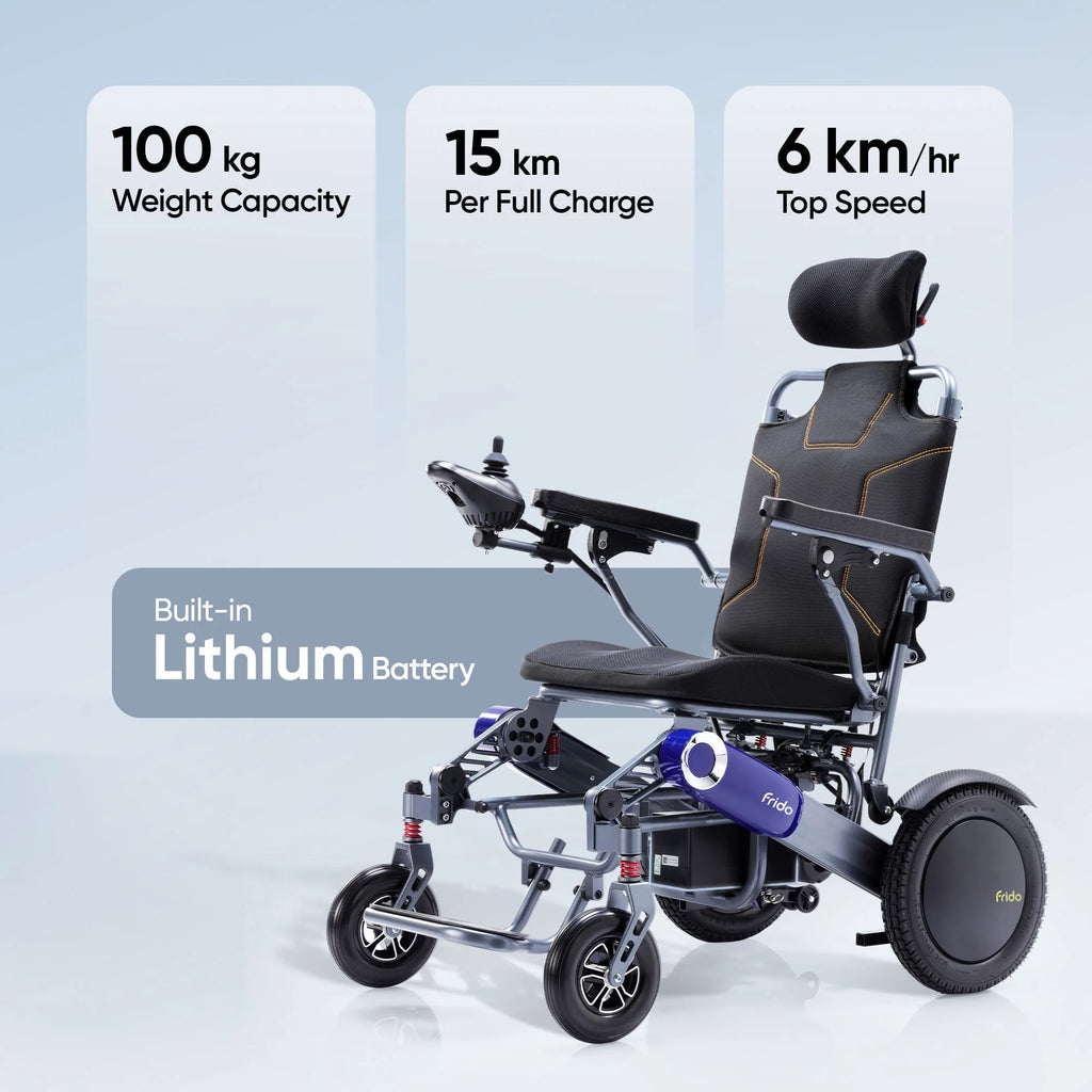 Frido Prime Plus Electric Wheelchair (Single Battery)