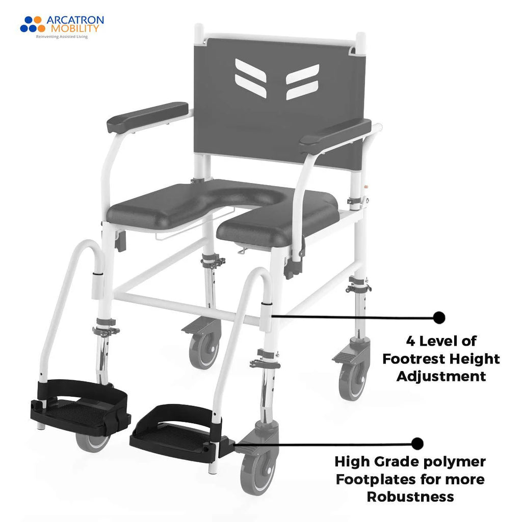 Prime FPA007 | Attendant Propelled Shower Commode Wheelchair