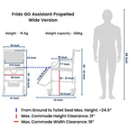 GO Attendant Propelled | Travel and Shower Commode Wheelchair