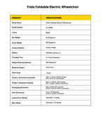 Frido Foldable Electric Wheelchair